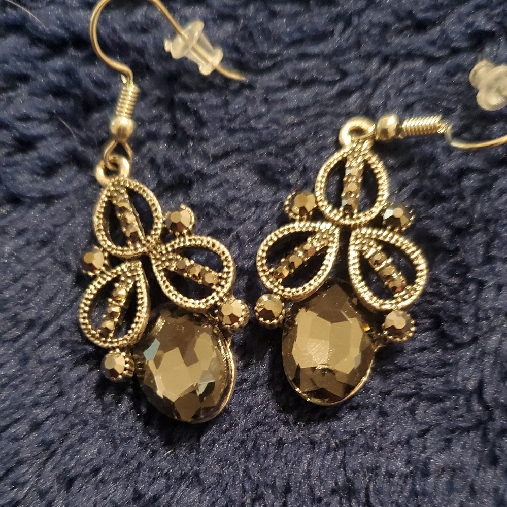 Black & Silver Dangle Earrings